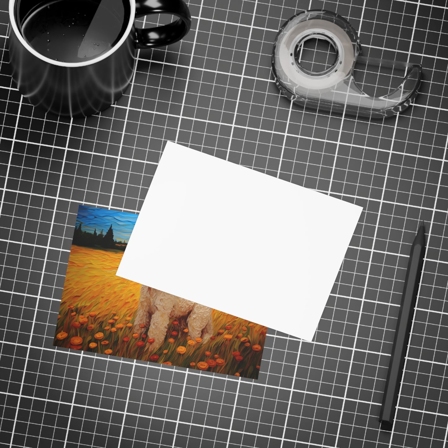 Standard Poodle Van Gogh Postcards