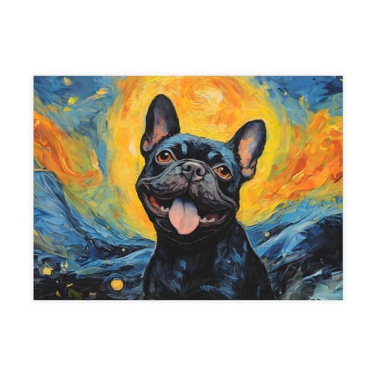 French Bulldog Van Gogh Style