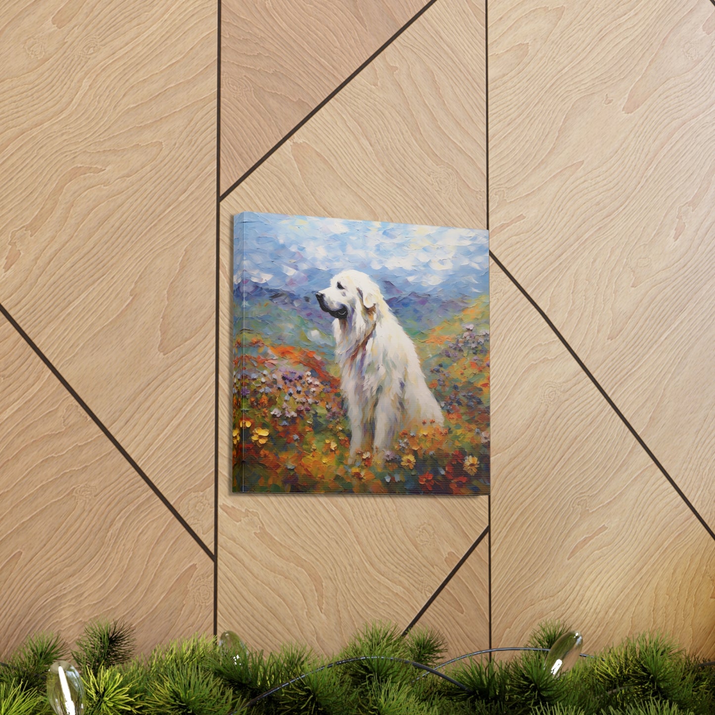 Great Pyrenees Monet Canvas Print