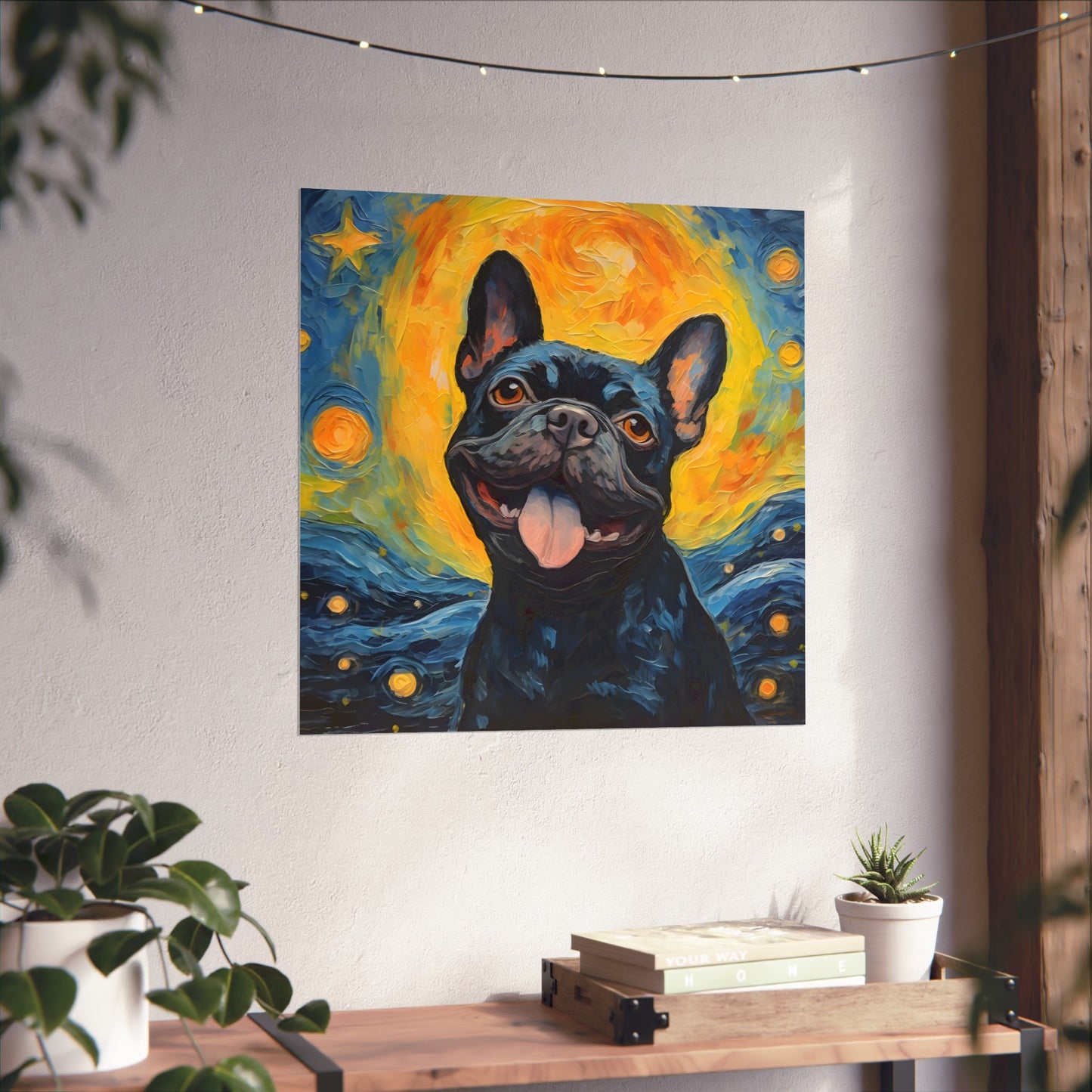 French Bulldog Van Gogh Giclée Print