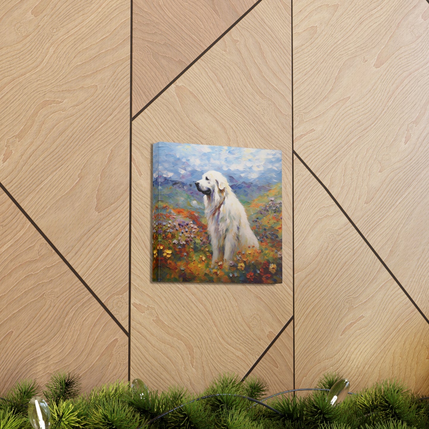 Great Pyrenees Monet Canvas Print