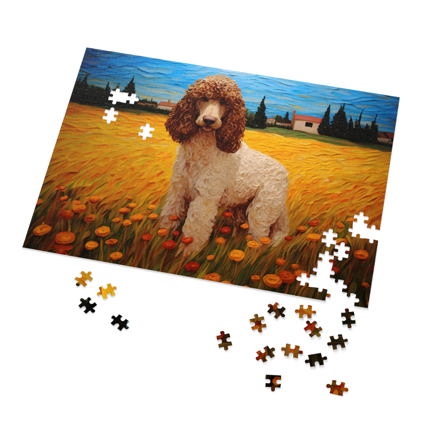 Standard Poodle Van Gogh Puzzle (30, 110, 252, 500,1000-Piece)