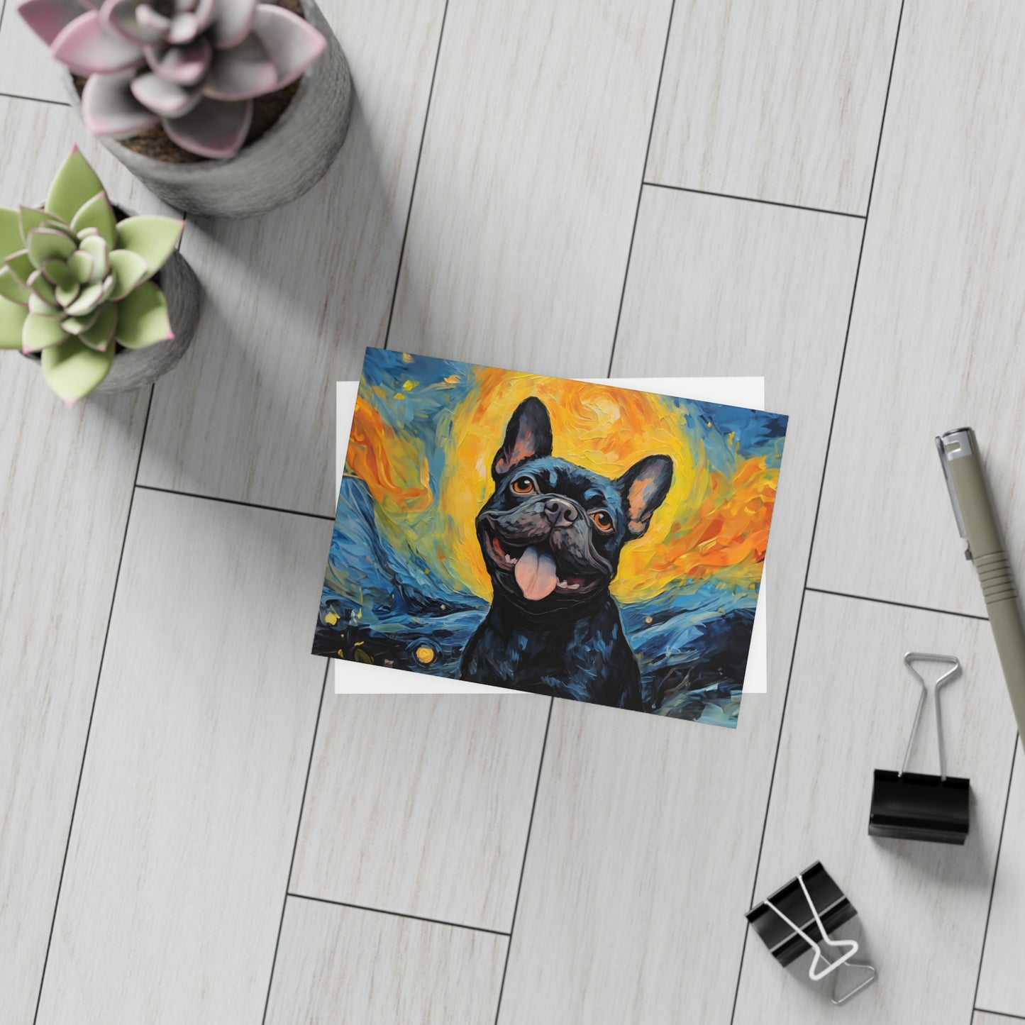 French Bulldog Van Gogh Postcards