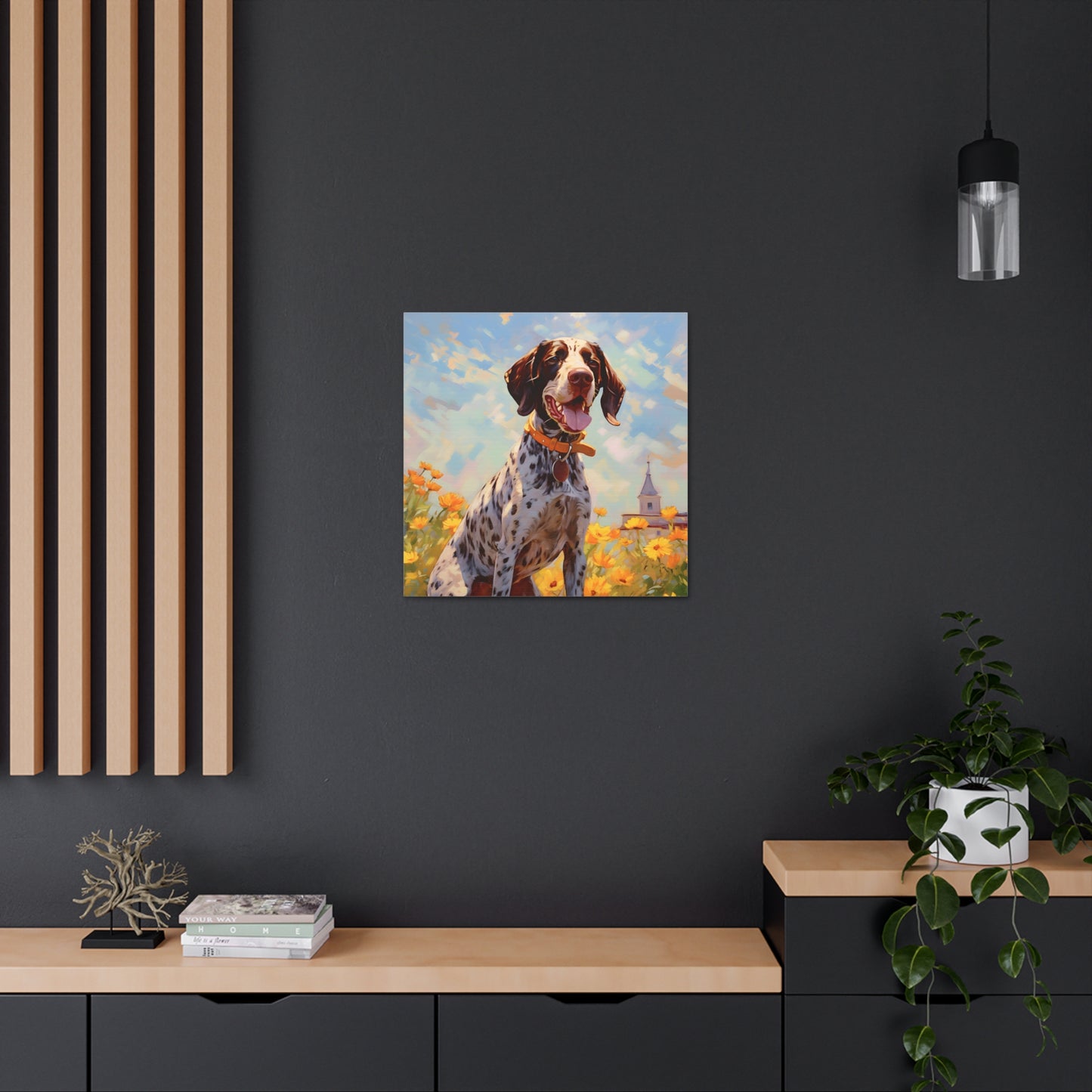 German Shorthaired Pointer Monet Canvas Print