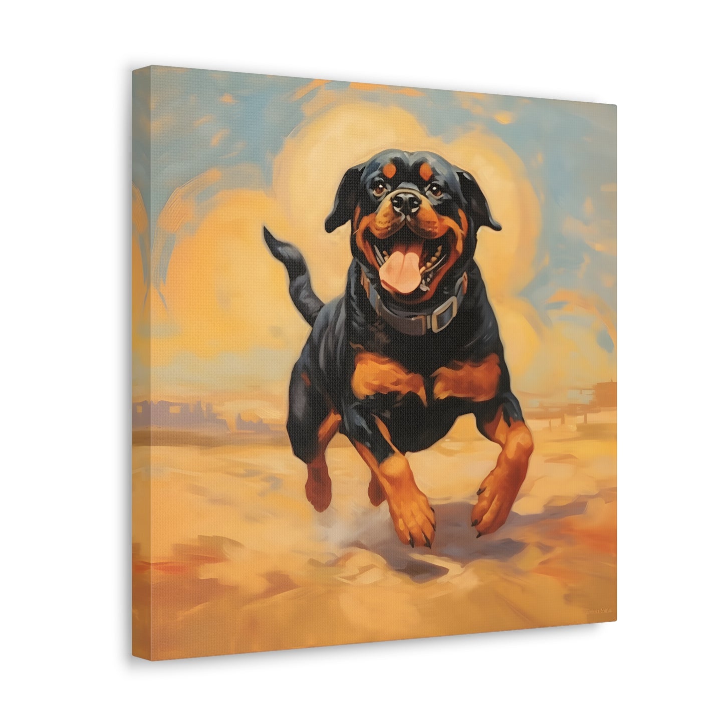 Rottweiler Dalí Canvas Print