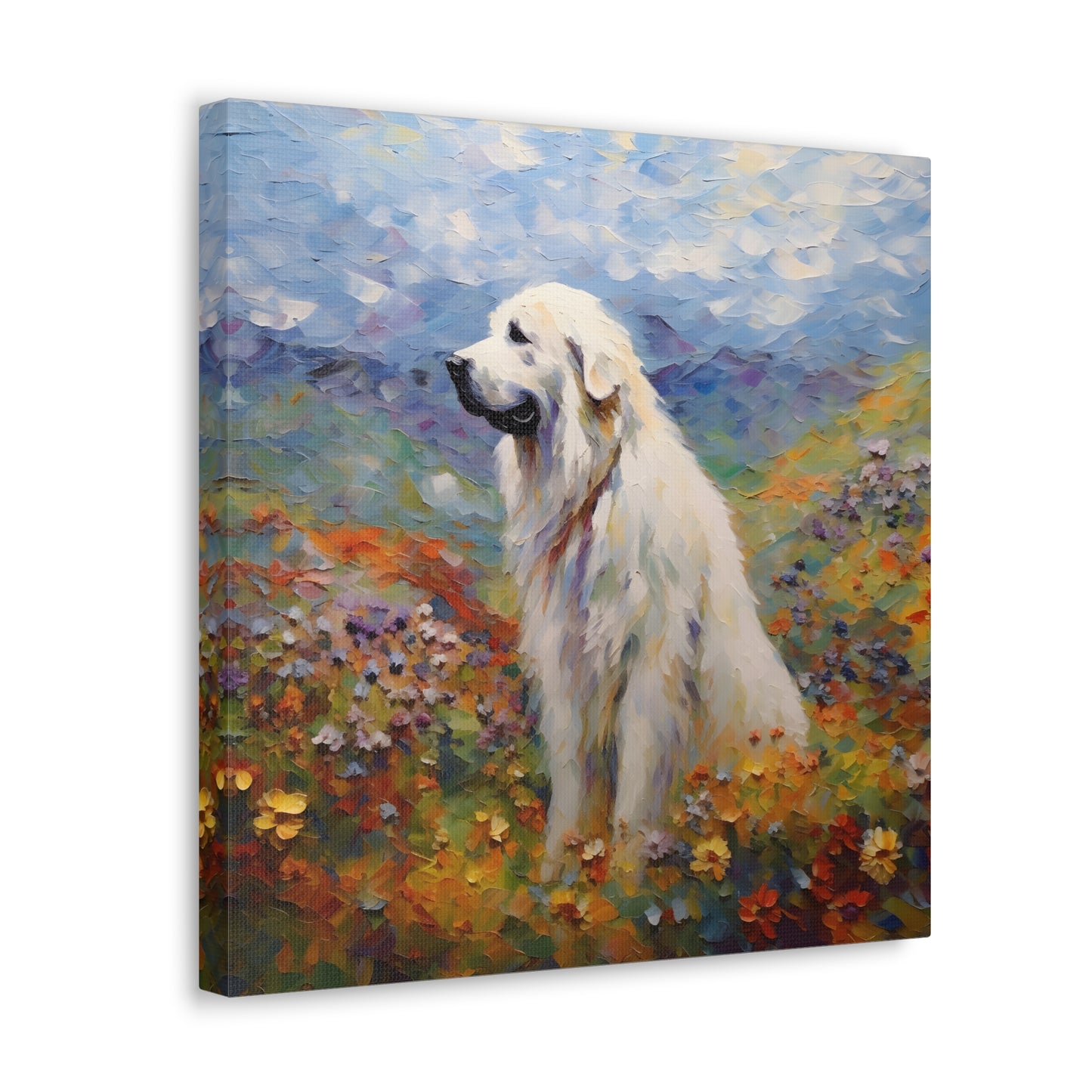 Great Pyrenees Monet Canvas Print