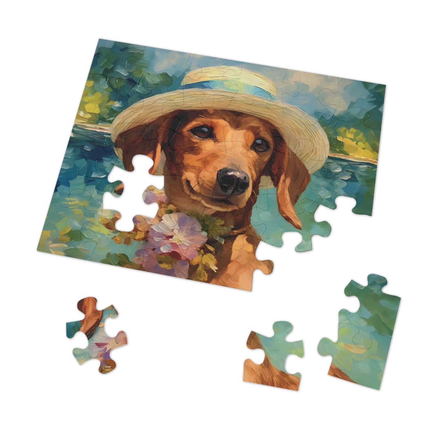 Dachshund Monet Puzzle (30, 110, 252, 500,1000-Piece)