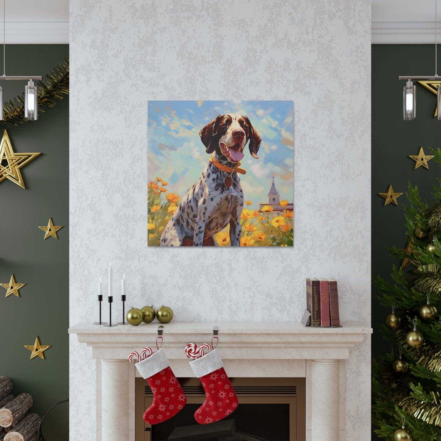 German Shorthaired Pointer Monet Canvas Print