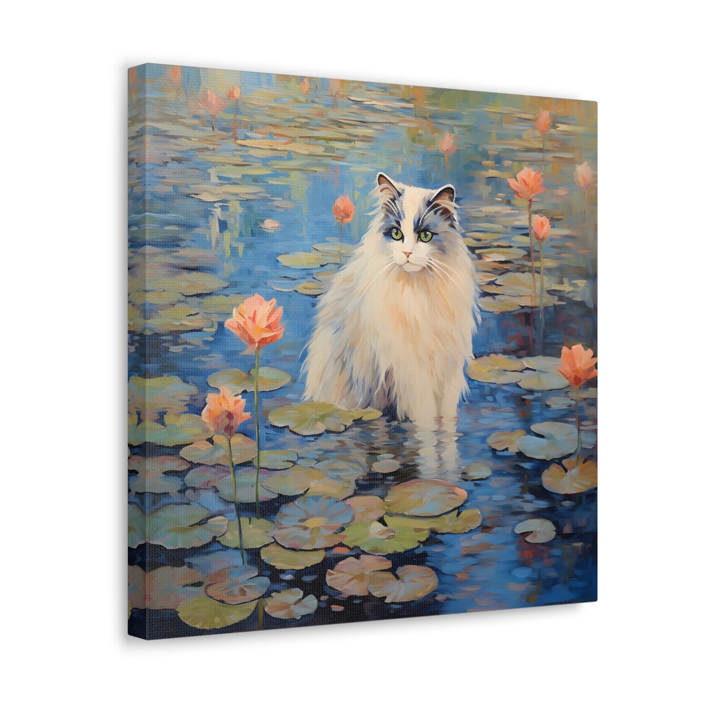 Cat Monet Canvas Print