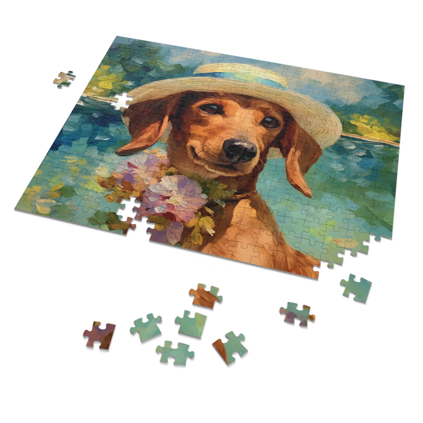 Dachshund Monet Puzzle (30, 110, 252, 500,1000-Piece)