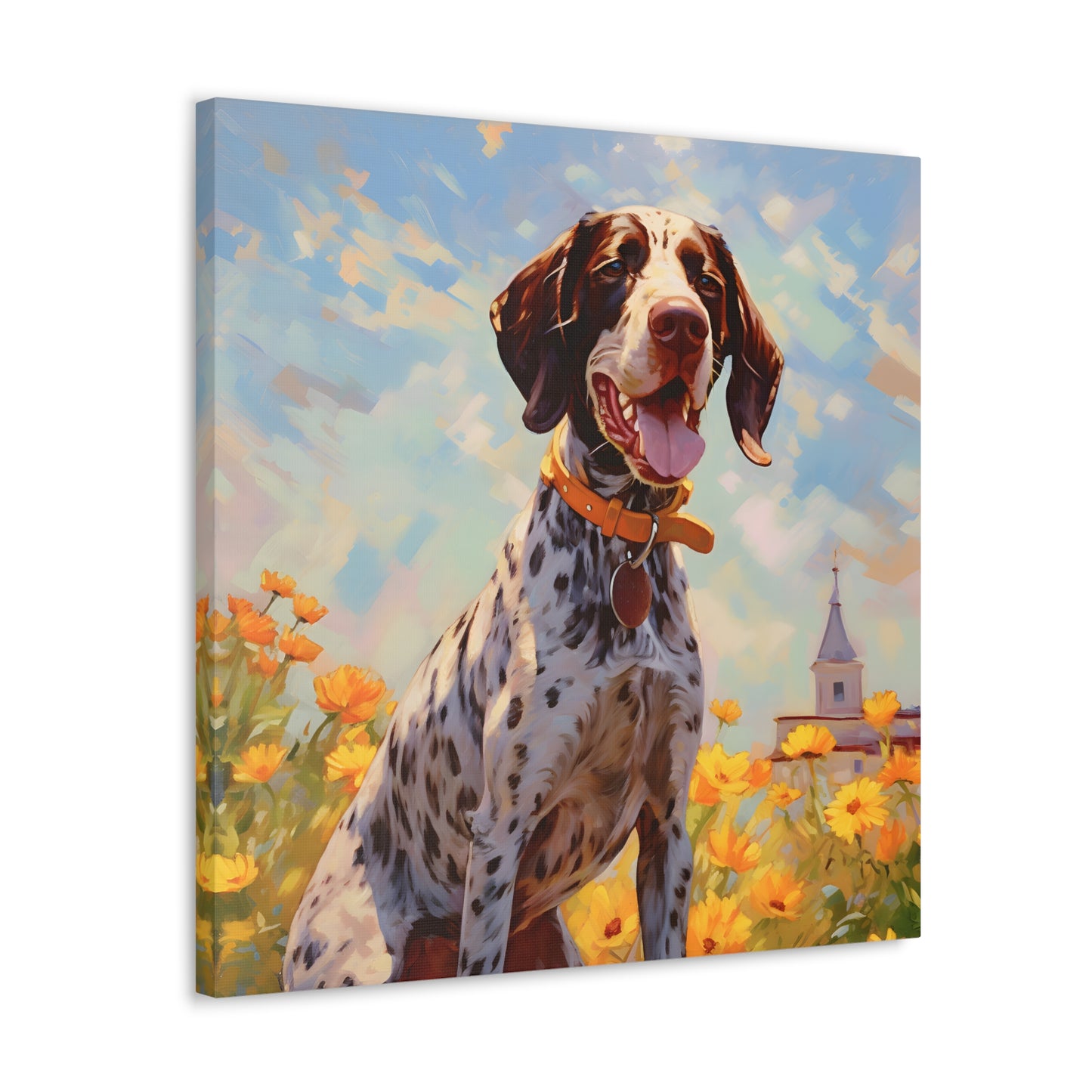 German Shorthaired Pointer Monet Canvas Print