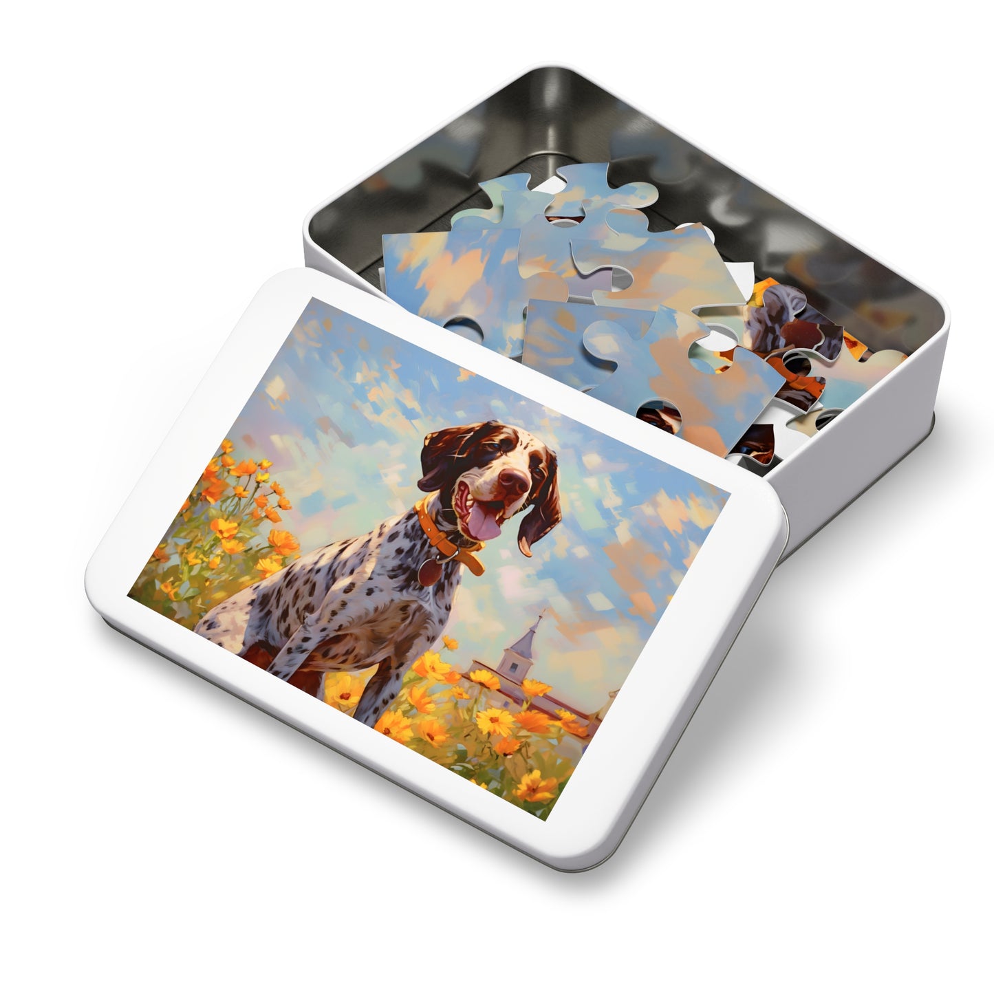 German Shorthaired Pointer Monet Puzzle Jigsaw Puzzle (30, 110, 252, 500,1000-Piece)