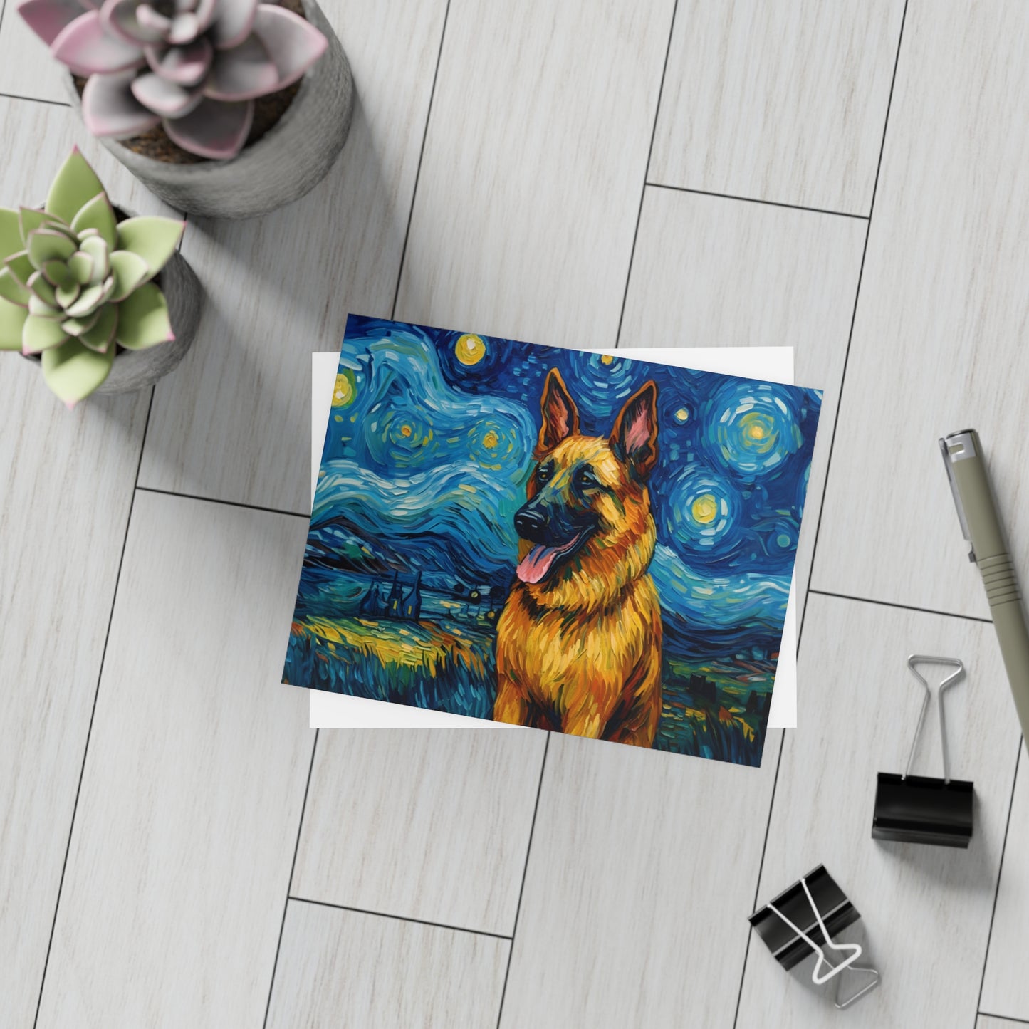 German Shepherd Van Gogh Postcards