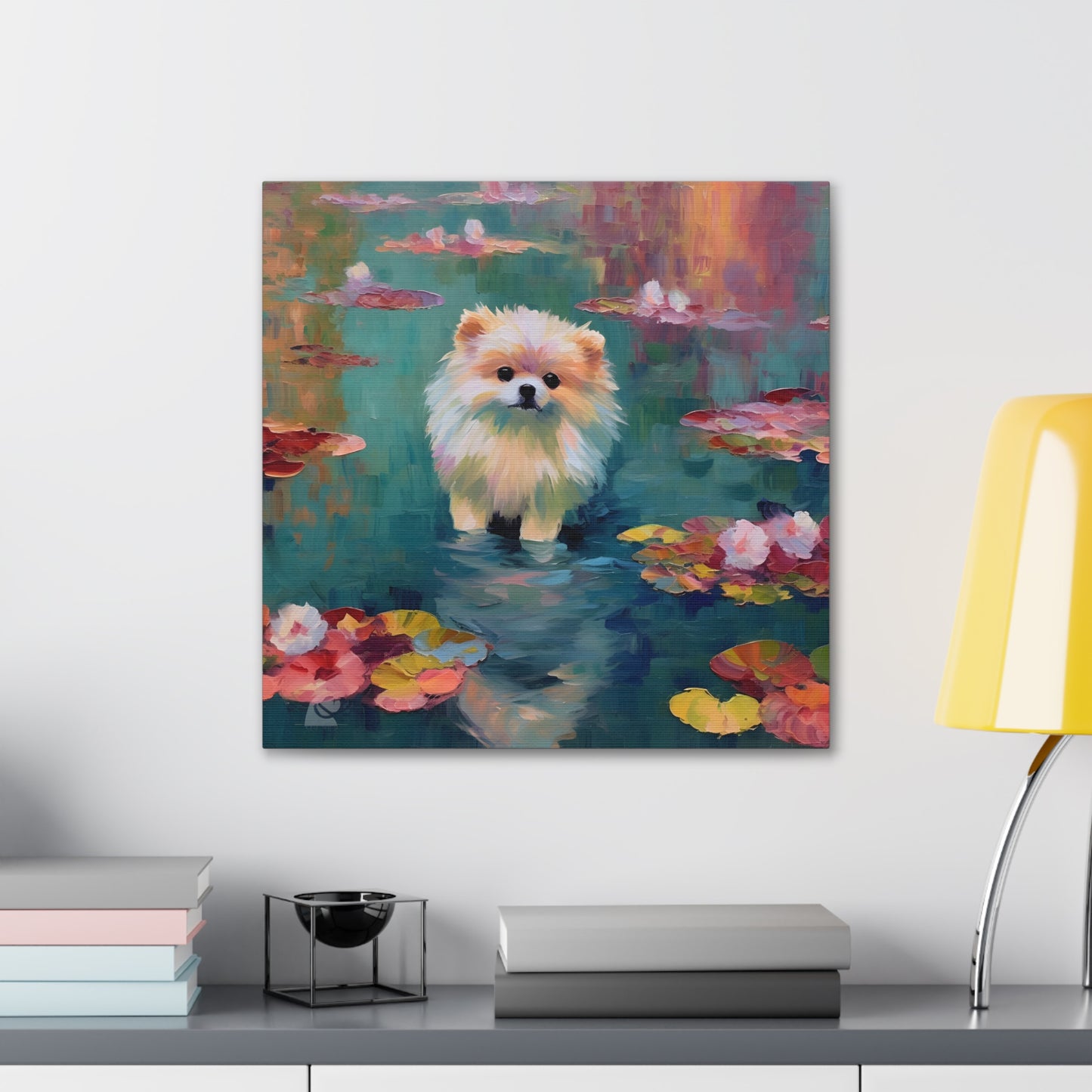 Pomeranian Monet Canvas Print