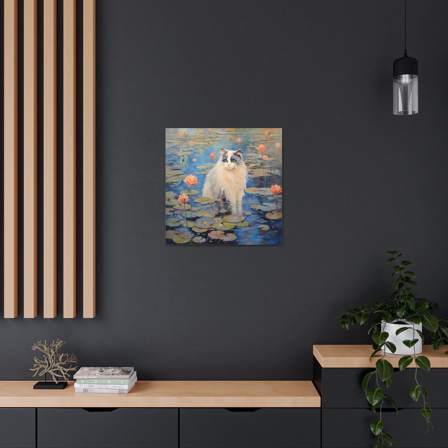 Cat Monet Canvas Print