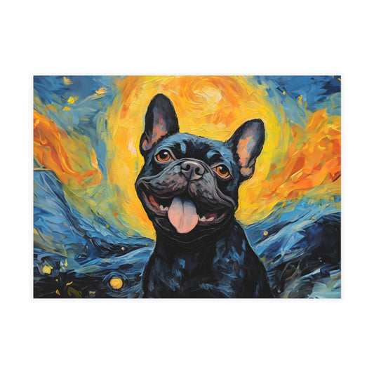 French Bulldog Van Gogh Postcards