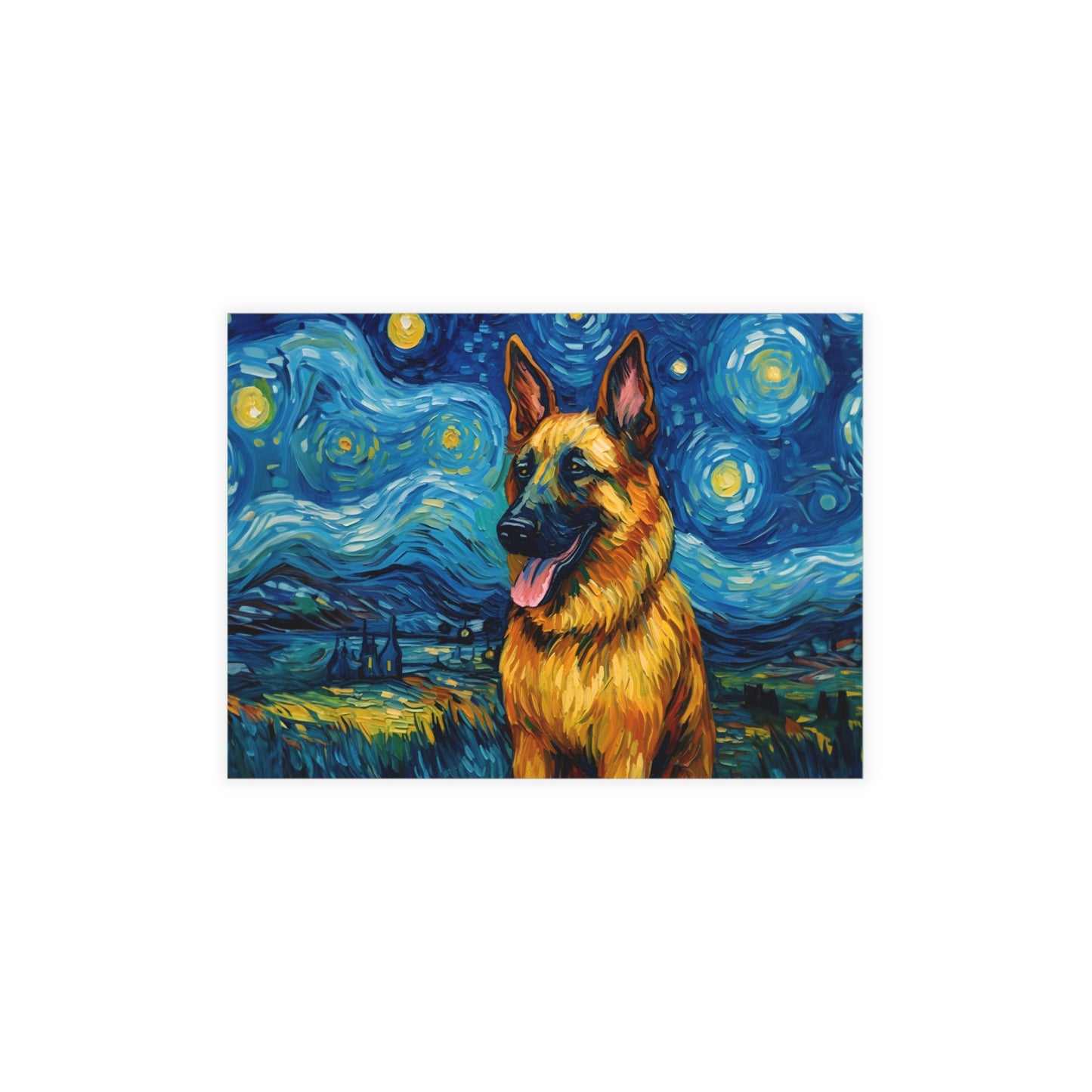 German Shepherd Van Gogh Postcards