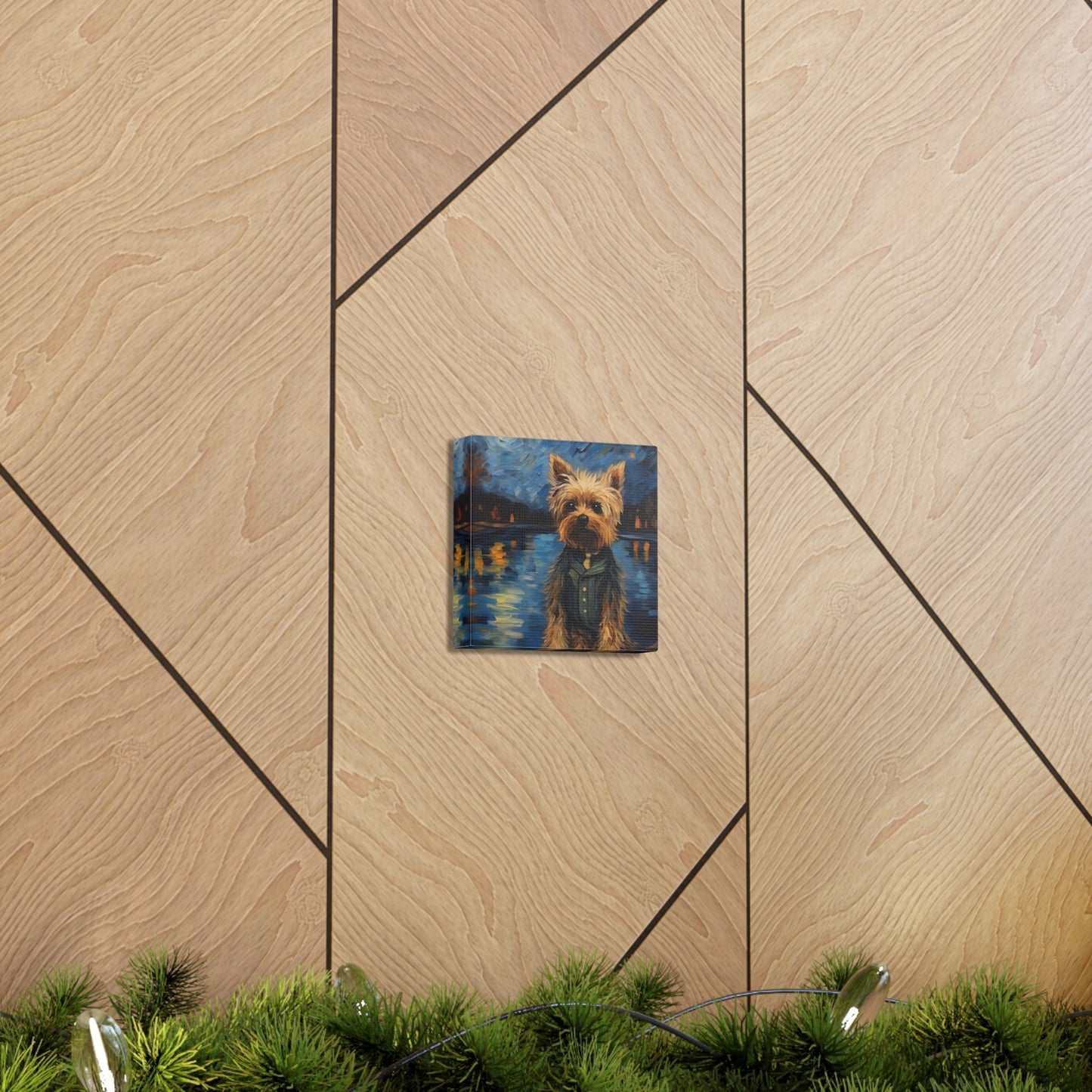 Yorkie Van Gogh Canvas Print