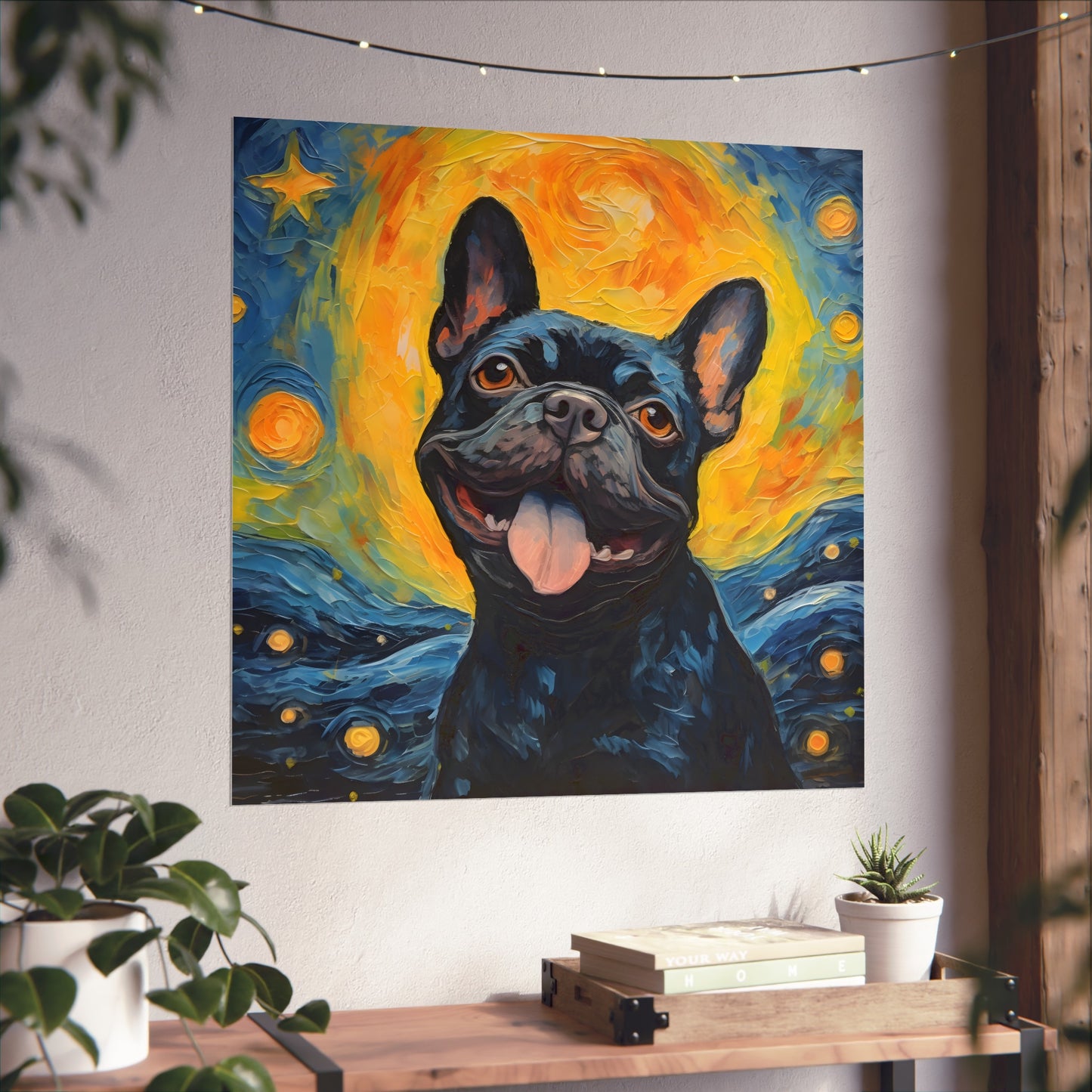 French Bulldog Van Gogh Giclée Print