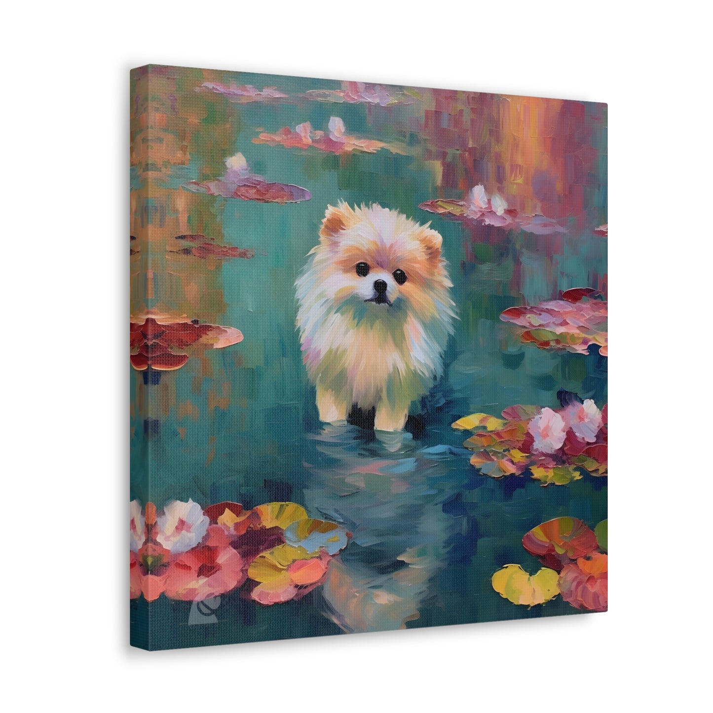 Pomeranian Monet Canvas Print