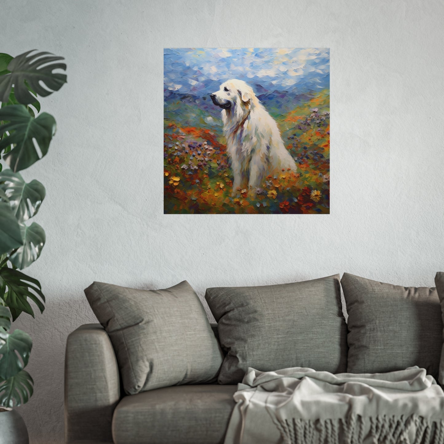 Great Pyrenees Monet Giclée Print