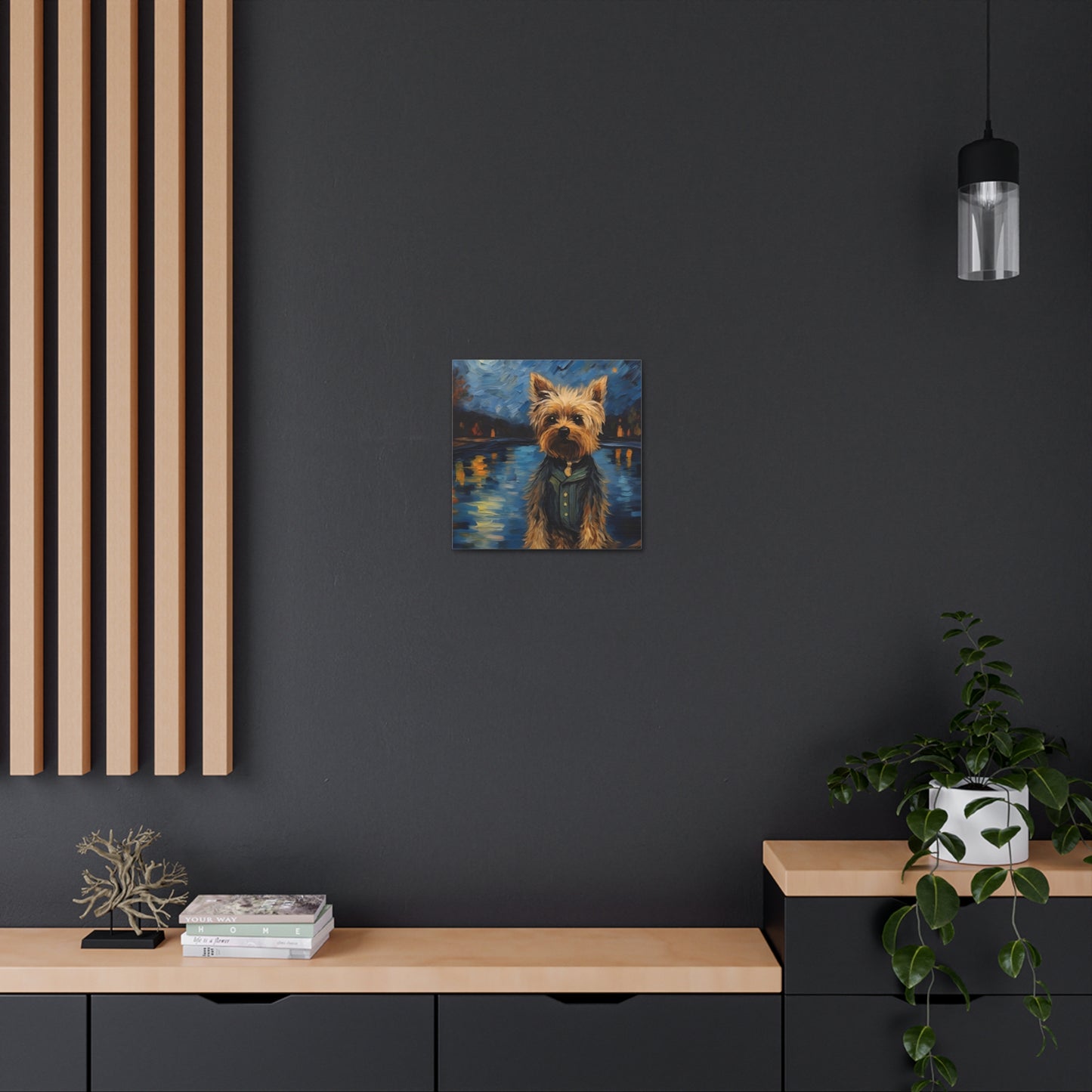 Yorkie Van Gogh Canvas Print