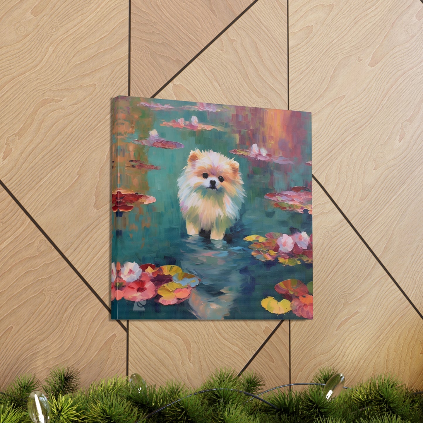 Pomeranian Monet Canvas Print