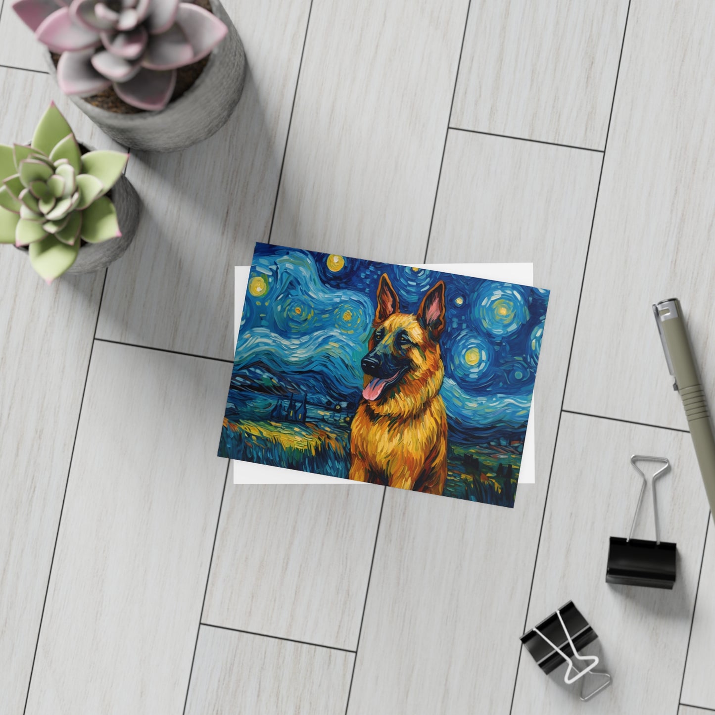 German Shepherd Van Gogh Postcards