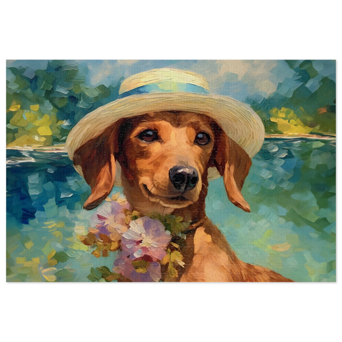 Dachshund Monet Puzzle (30, 110, 252, 500,1000-Piece)