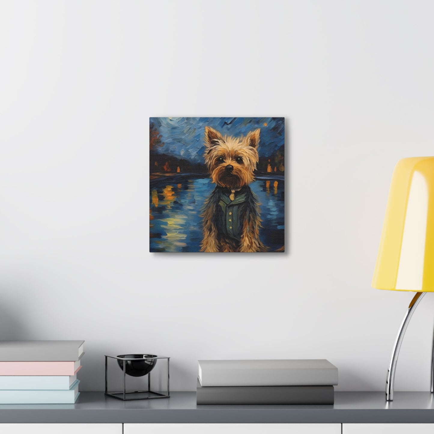 Yorkie Van Gogh Canvas Print