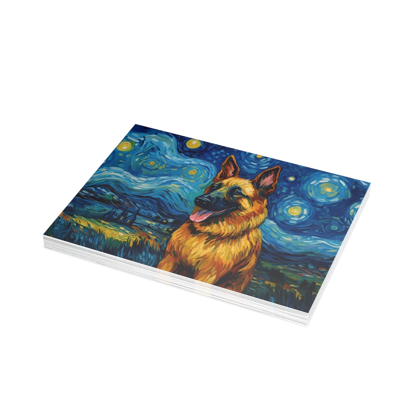 German Shepherd Van Gogh Postcards