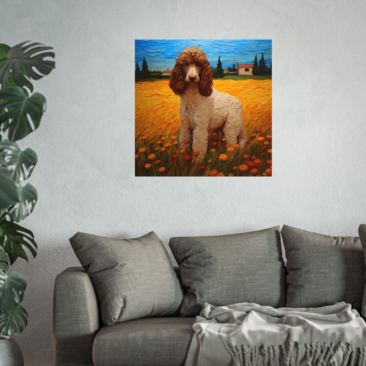 Standard Poodle Van Gogh Giclée Print