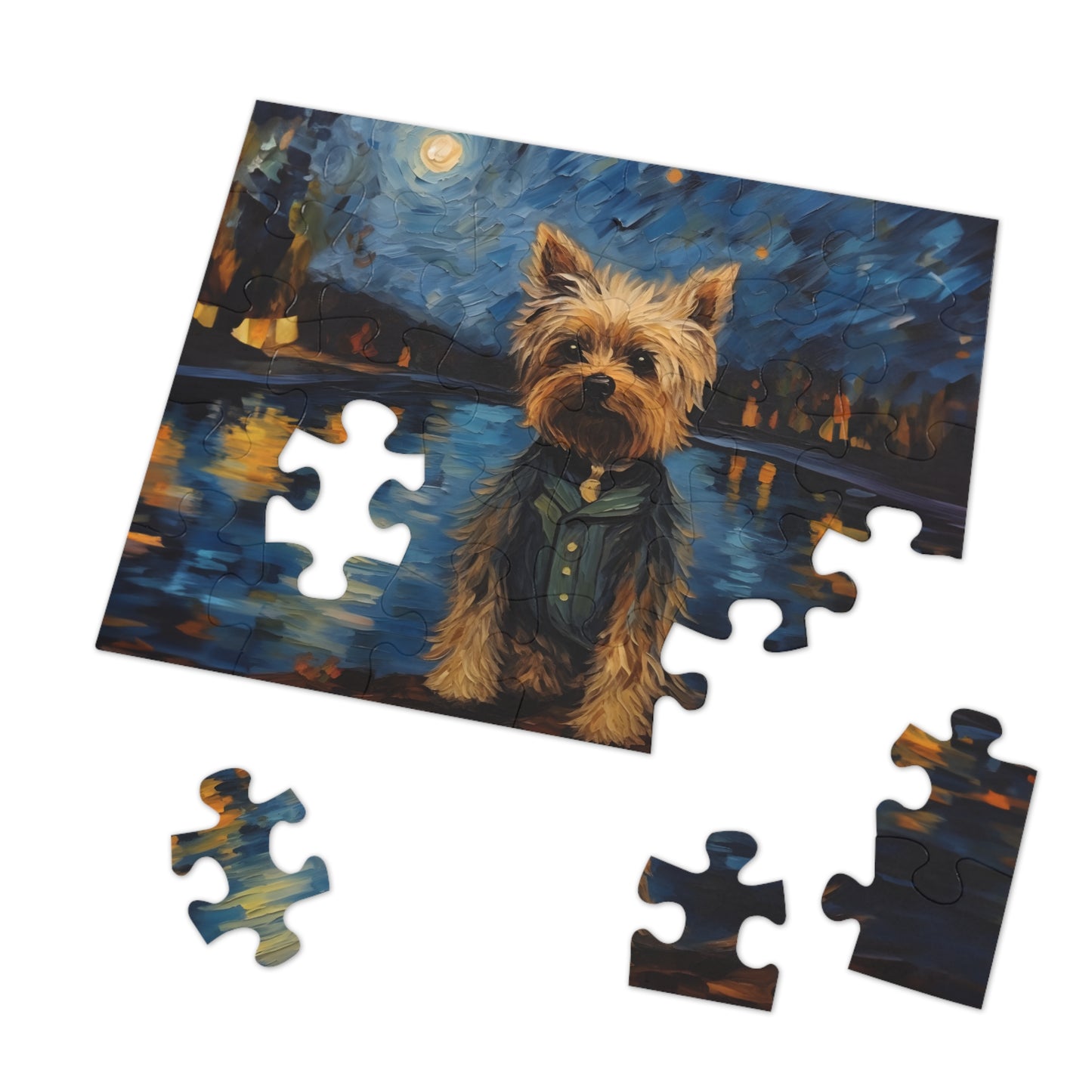 Yorkie Van Gogh Puzzle (30, 110, 252, 500,1000-Piece)