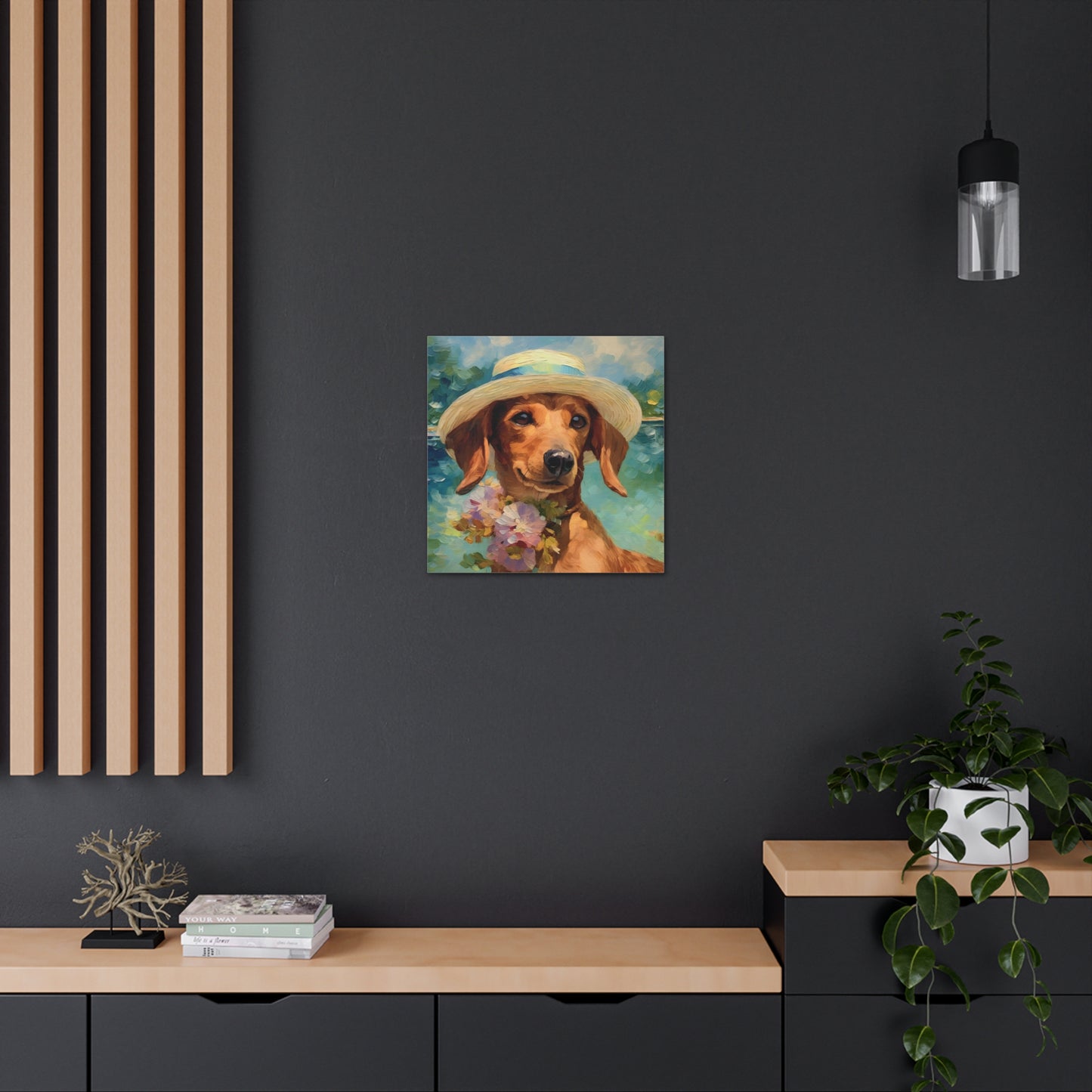 Dachshund Monet Canvas Print