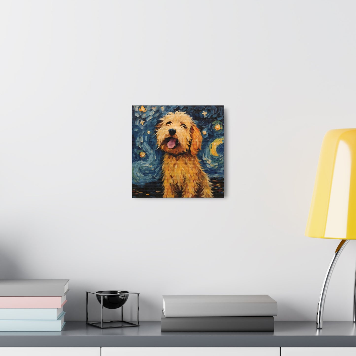 Golden Doodle Van Gogh Canvas Print