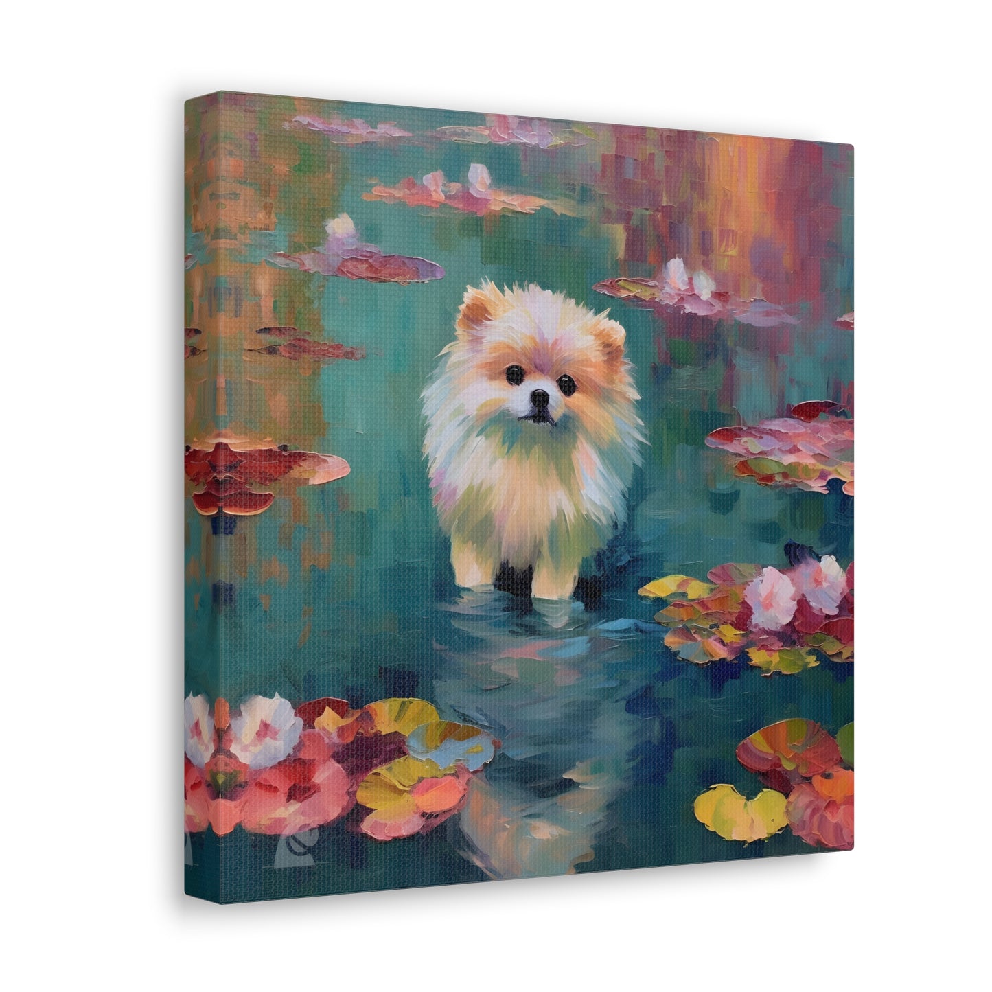 Pomeranian Monet Canvas Print