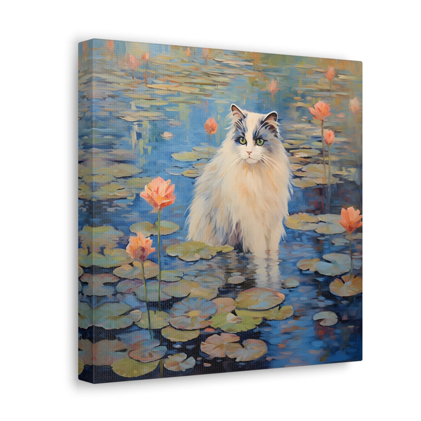 Cat Monet Canvas Print