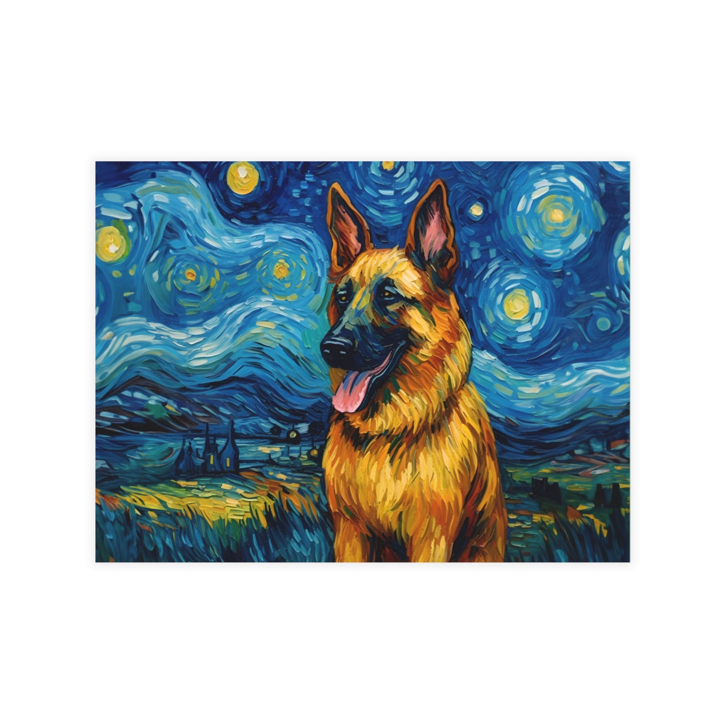 German Shepherd Van Gogh Postcards