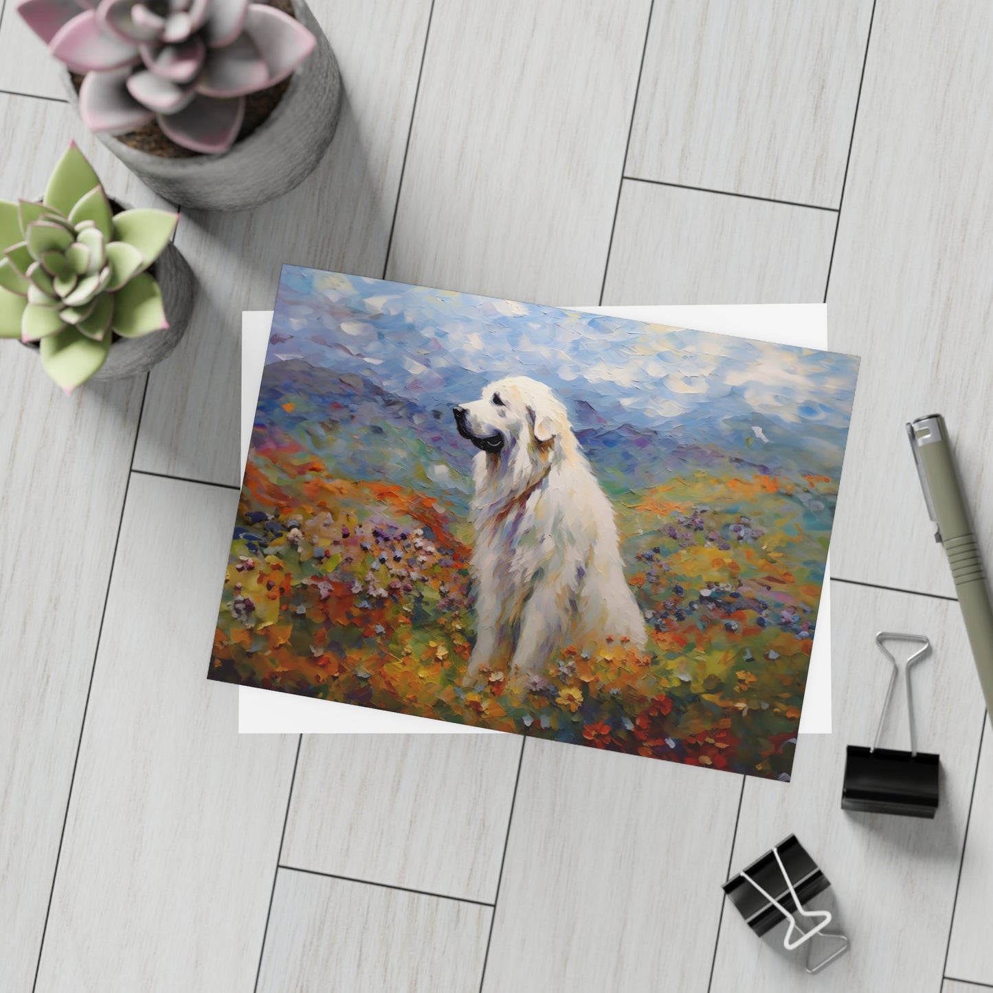 Great Pyrenees Monet Postcards