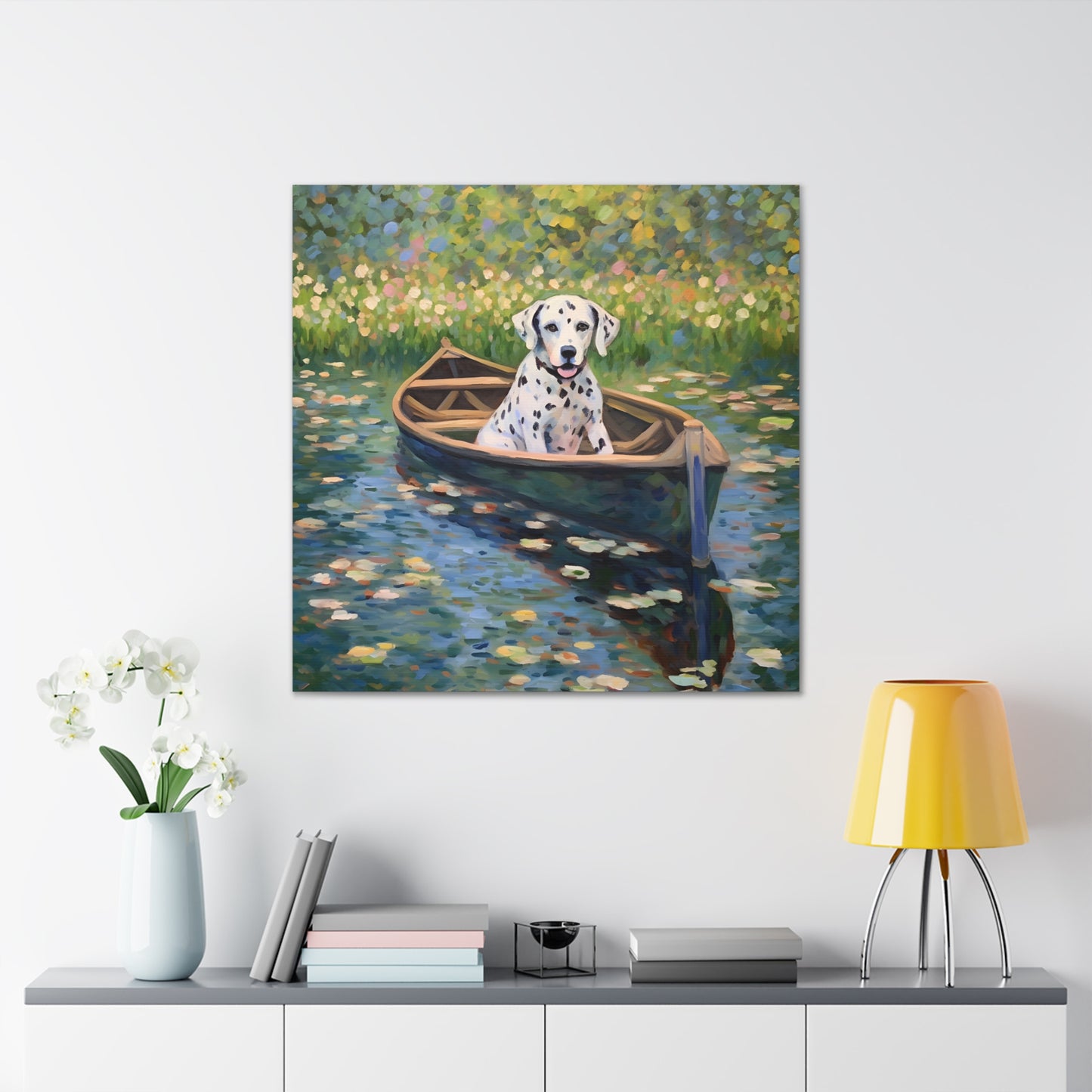 Dalmatian Monet Canvas Print