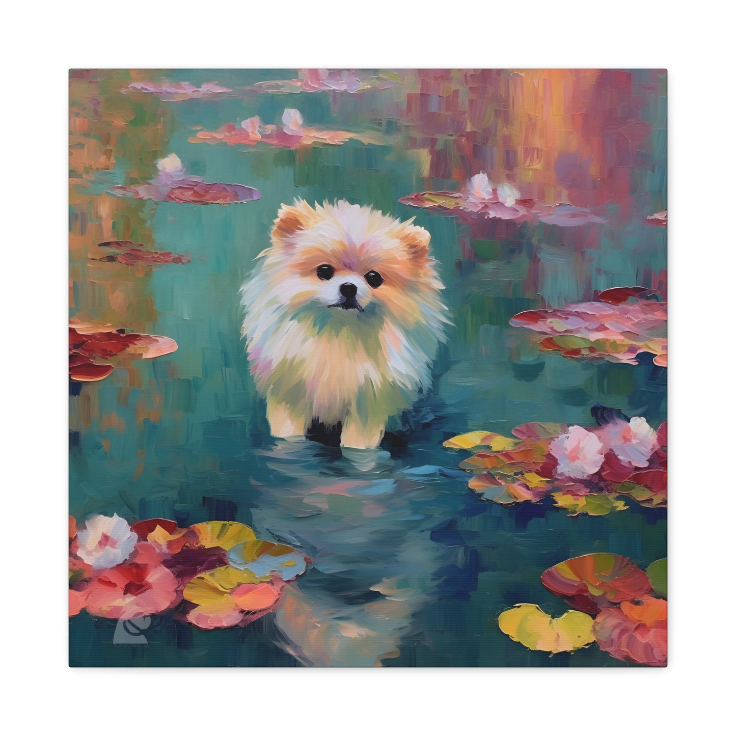 Pomeranian Monet Canvas Print