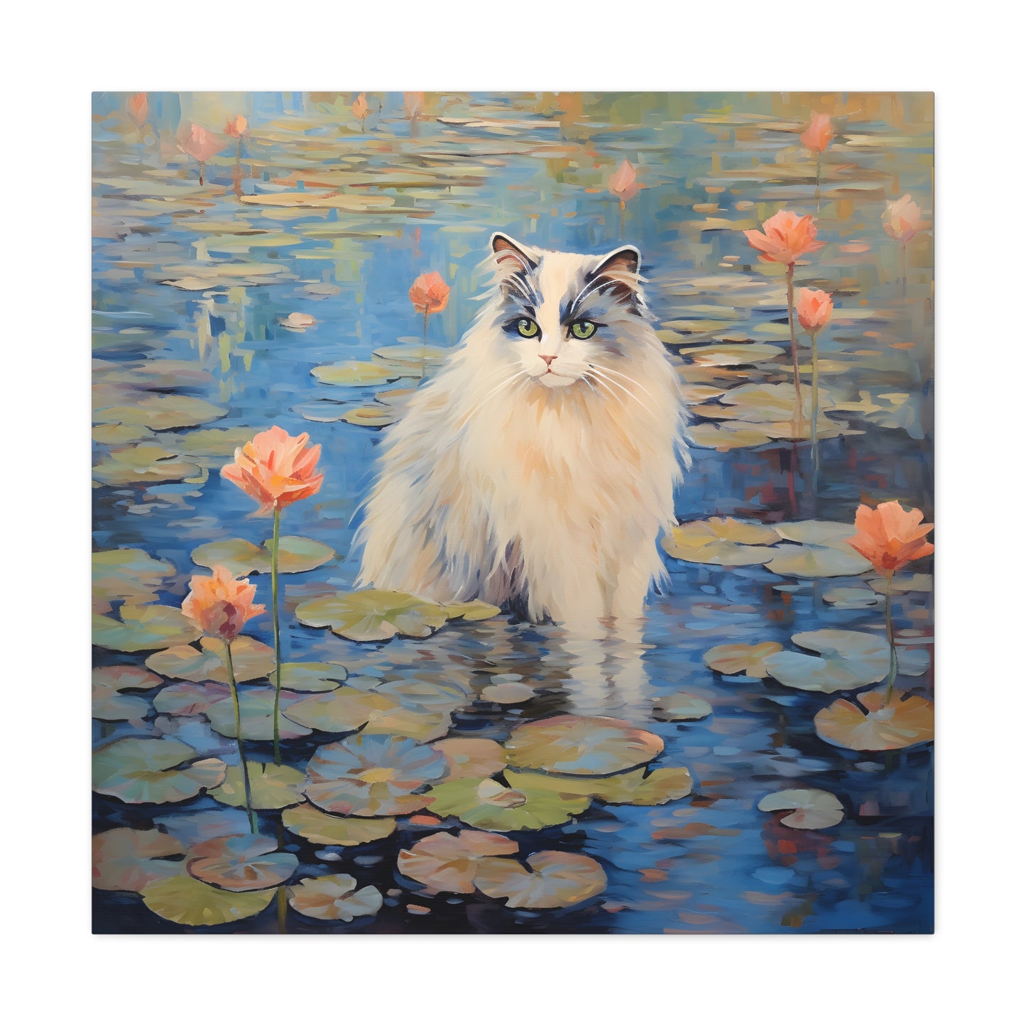 Cat Monet Canvas Print