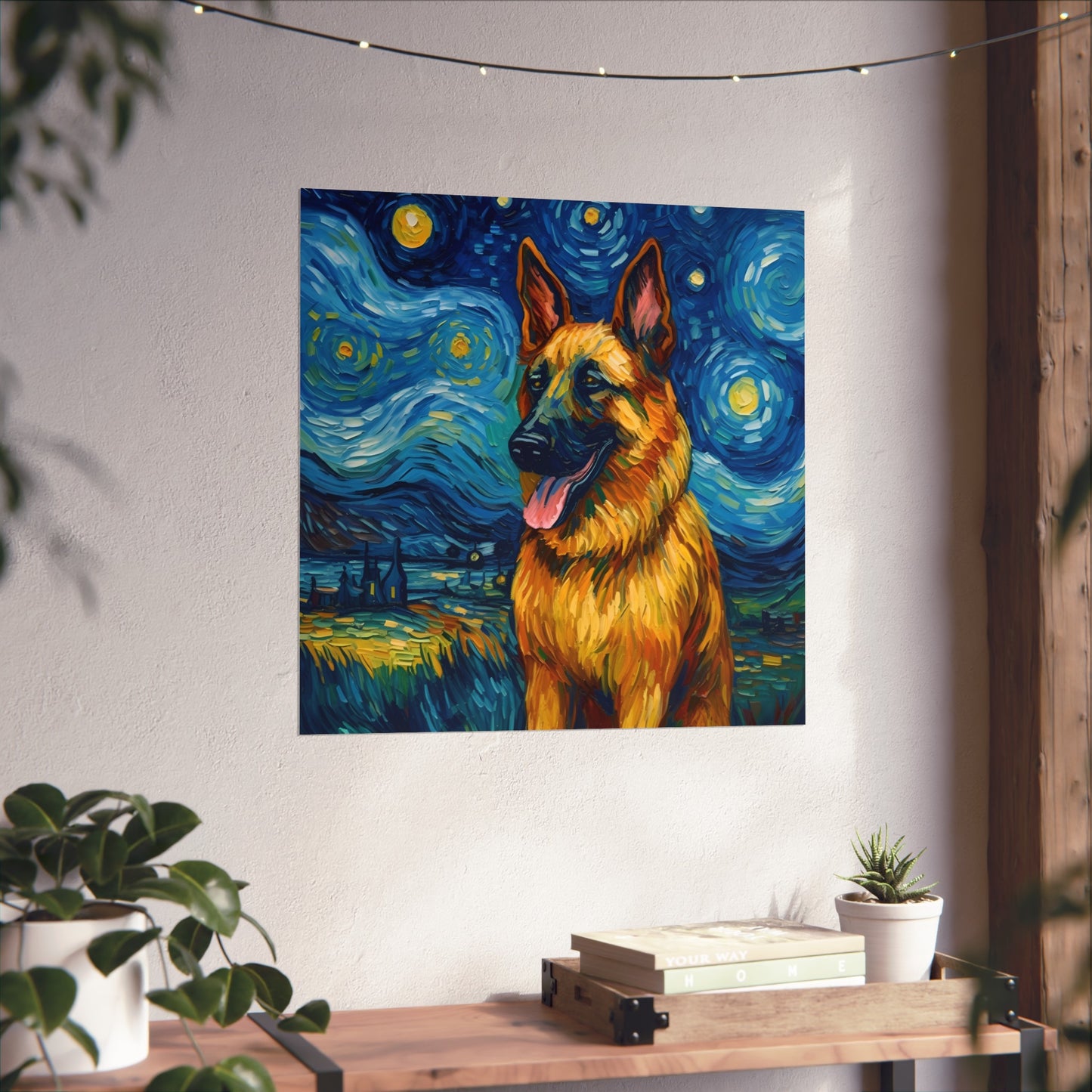 German Shepherd Van Gogh Giclée Print