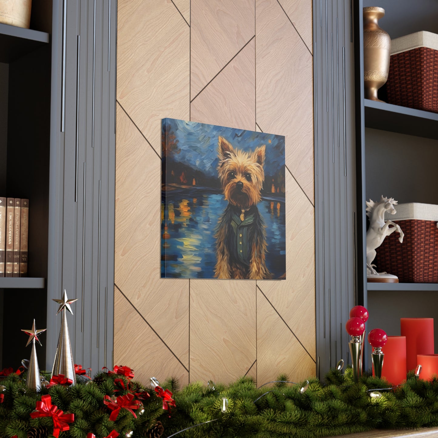 Yorkie Van Gogh Canvas Print