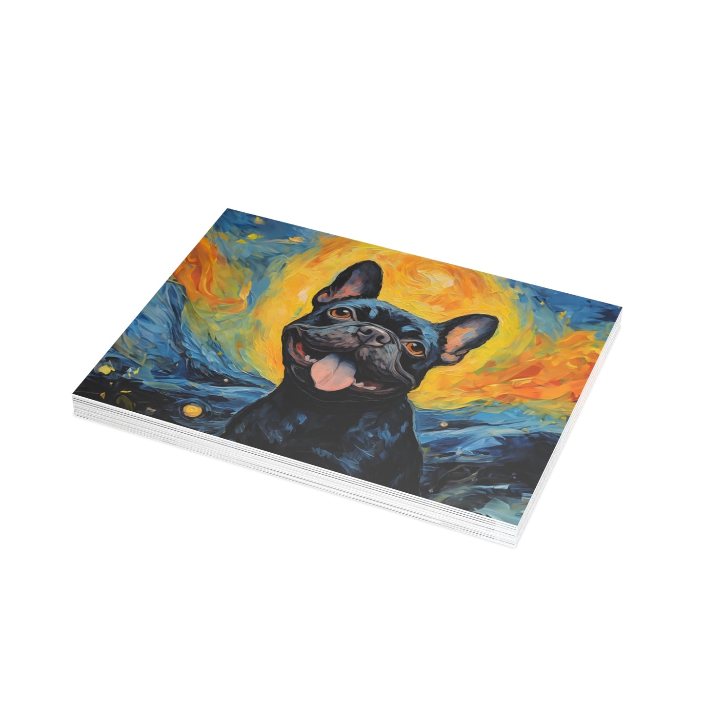 French Bulldog Van Gogh Postcards