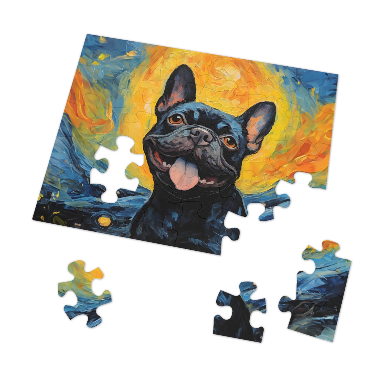 French Bulldog Van Gogh Puzzle (30, 110, 252, 500,1000-Piece)