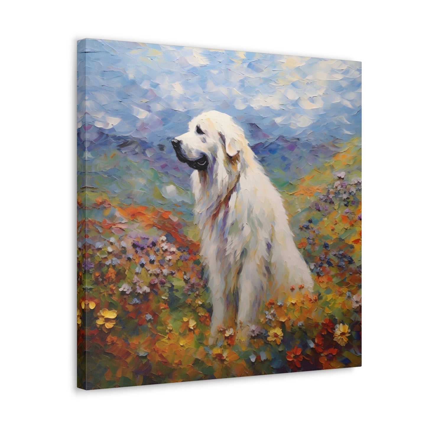 Great Pyrenees Monet Canvas Print