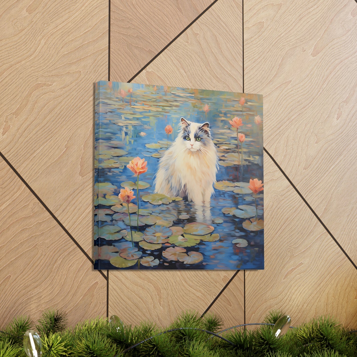 Cat Monet Canvas Print