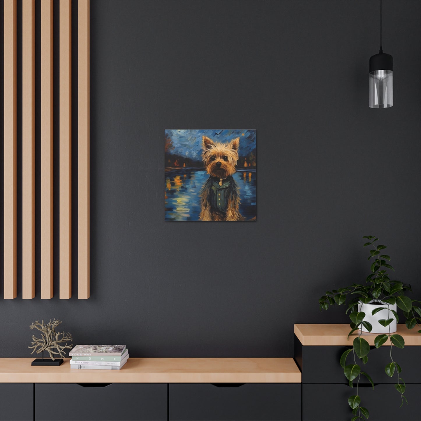 Yorkie Van Gogh Canvas Print