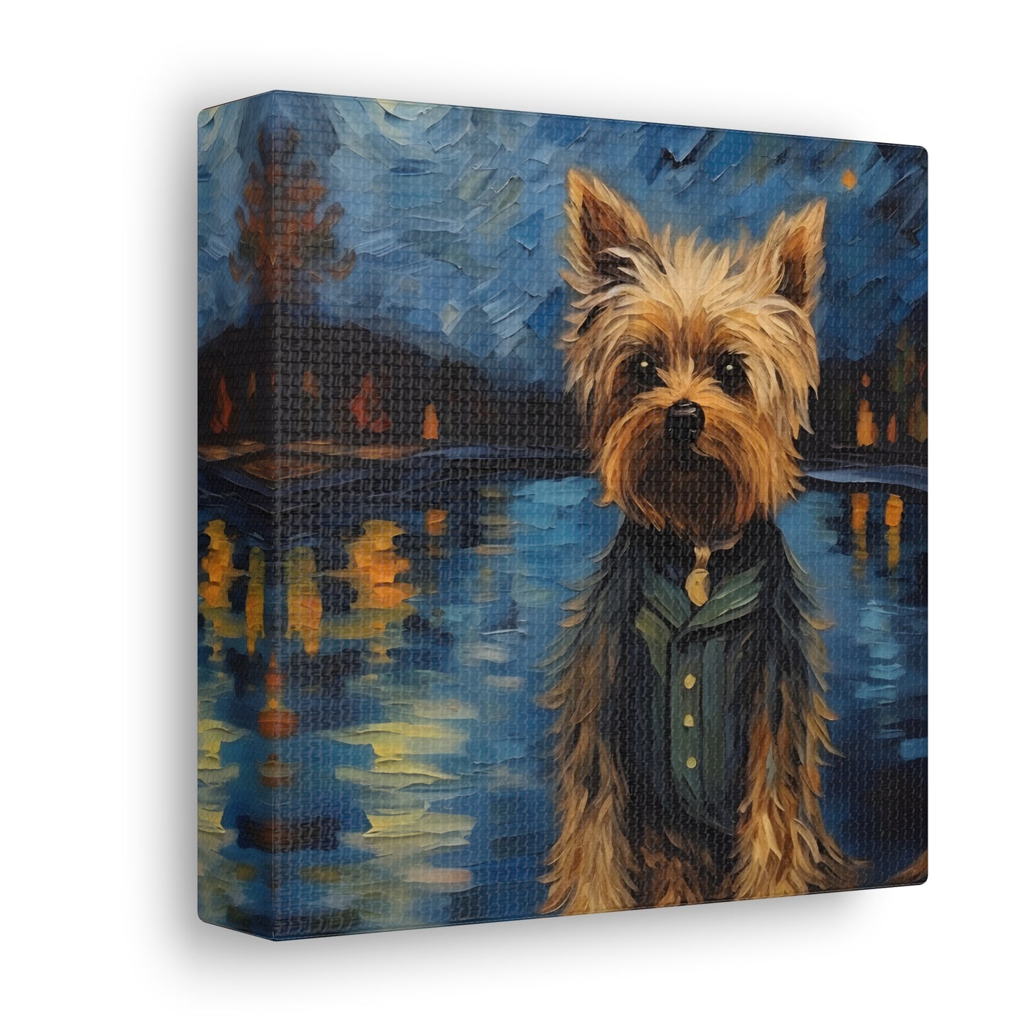 Yorkie Van Gogh Canvas Print